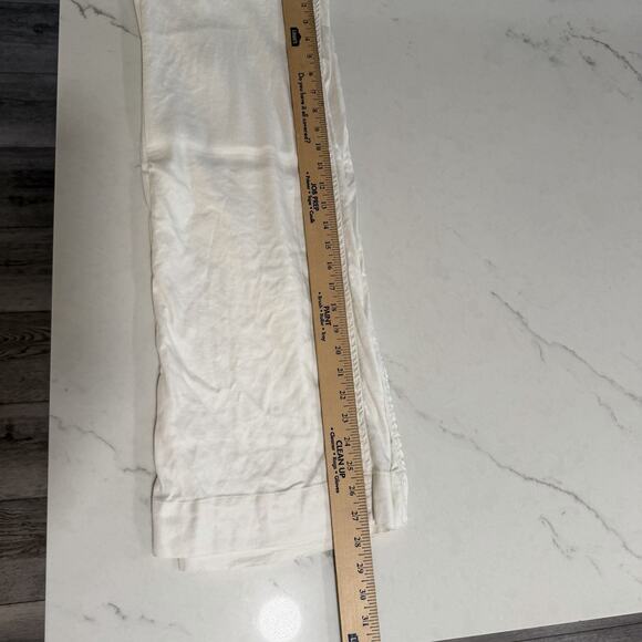 Anthropologie Level 99 Womens Pants Off White Ivory Sz 26 Wide Leg Linen Blend - Picture 6 of 8